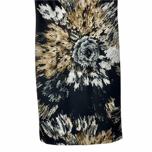 ETCETERA Y2K DIGITAL FLORAL SLEEVELESS SCOOP NECK FITTED SCUBA SHEATH DRESS - Picture 6 of 10